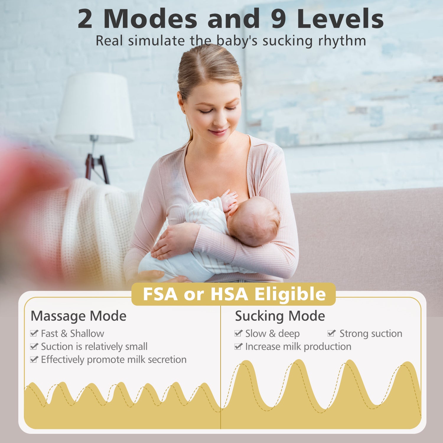 MISSAA Wearable Portable Electric Breast Pump with Adjustable Suction - 2 Pack, Low Noise, Efficient, and Hands-Free Pumping for Breastfeeding Mothers