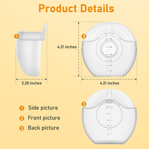 MISSAA Milk Bin Compatible with GLE10 Breast Pump, 1 Pack